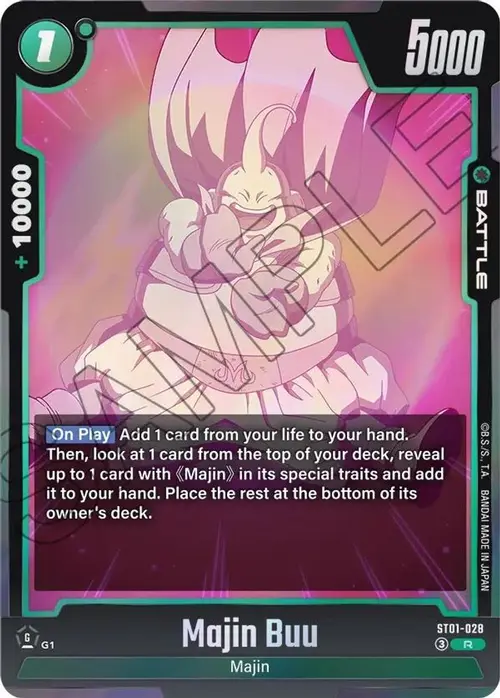Majin Buu card art
