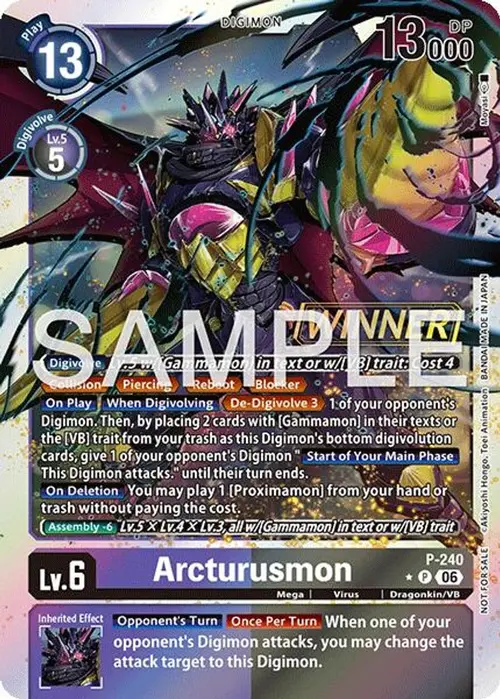 Arcturusmon (Official Store Tournament 2026 Vol. 3 Winner) card art