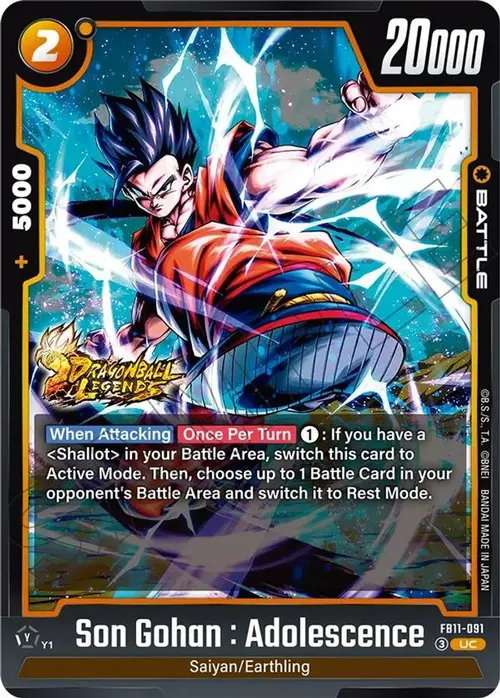 Son Gohan : Adolescence - FB11-091 card art