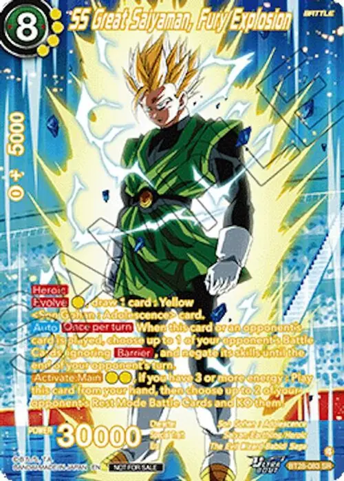 SS Great Saiyaman, Fury Explosion (Premium Alt-Art Set 2026 Vol.2) card art