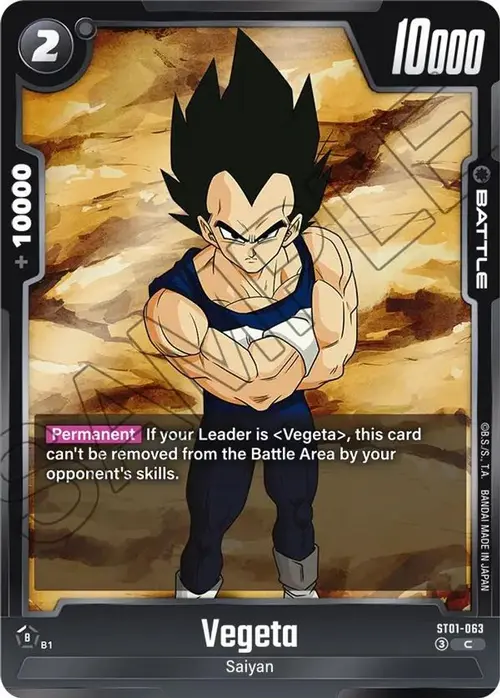 Vegeta - ST01-063 card art