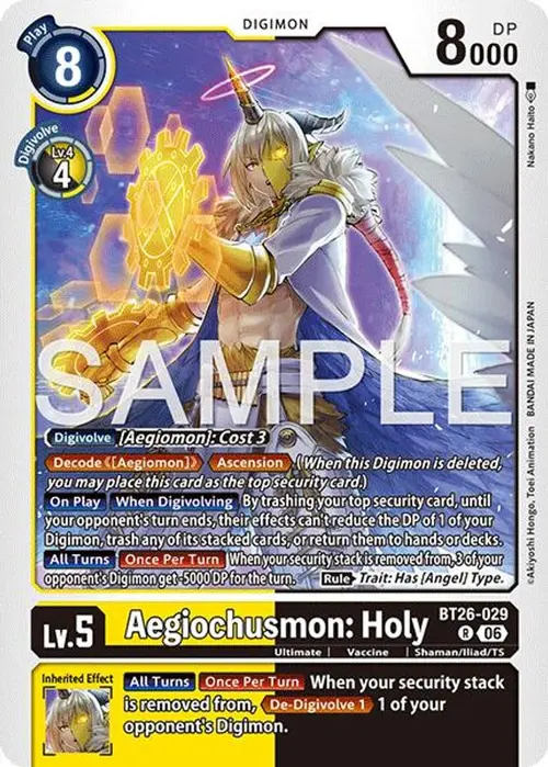 Aegiochusmon: Holy card art