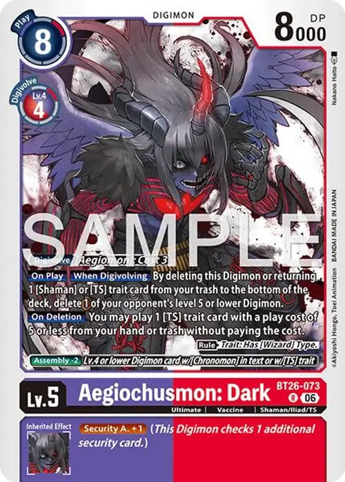Aegiochusmon: Dark card art
