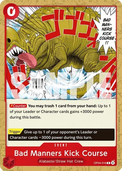 Bad Manners Kick Course card art
