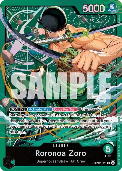 Roronoa Zoro (OP12-020) card art