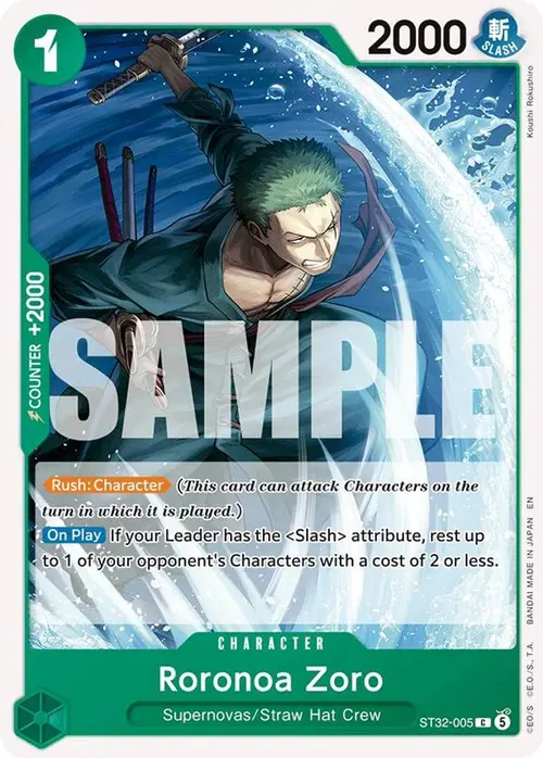 Roronoa Zoro (ST32-005) card art