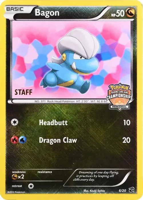 Bagon - 6/20 (Regional Championships) [Staff] card art
