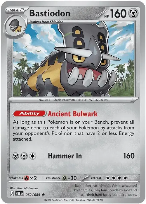 Bastiodon - 062/084 (Non-Holo) card art