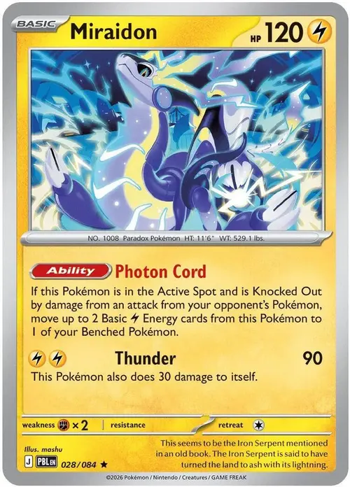 Miraidon - 028/084 (Non-Holo) card art