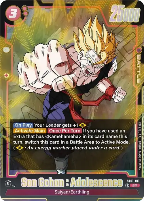 Son Gohan : Adolescence - ST01-011 card art