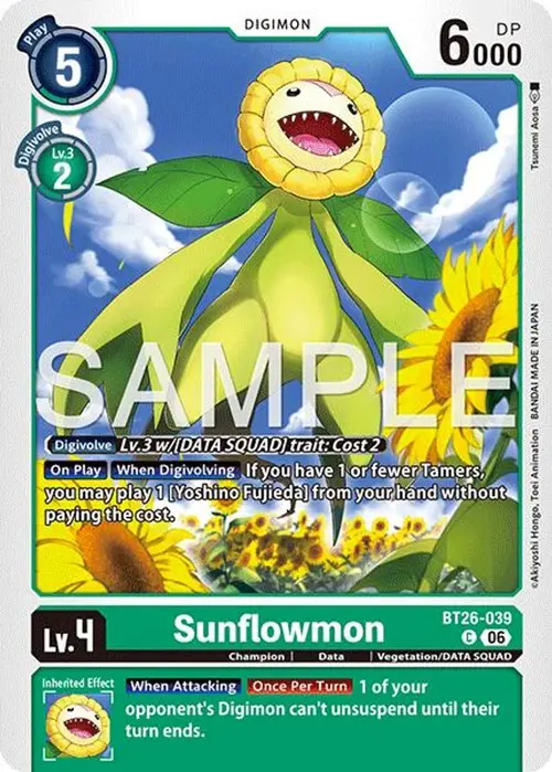 Sunflowmon card art