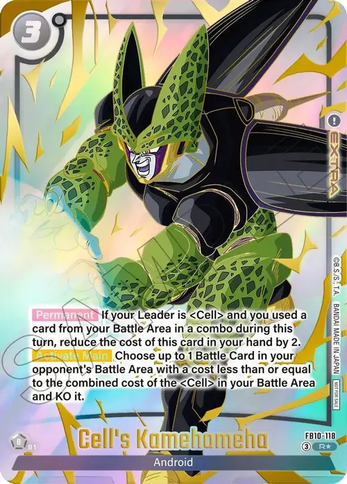 Cell's Kamehameha (Limited Pack 26-27 WAVE2) card art