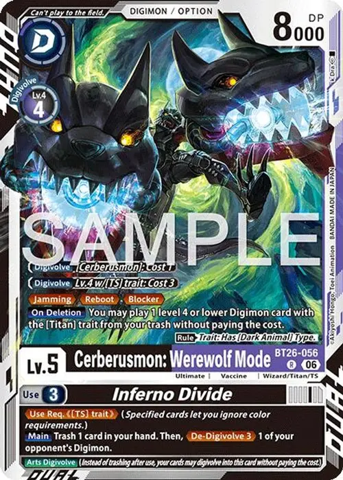 Cerberusmon: Werewolf Mode // Inferno Divide card art