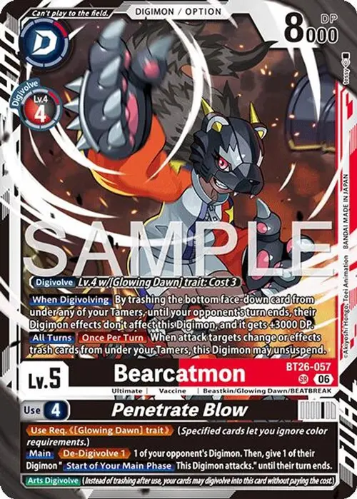 Bearcatmon // Penetrate Blow card art