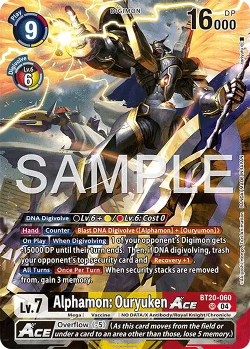 Alphamon: Ouryuken ACE card art