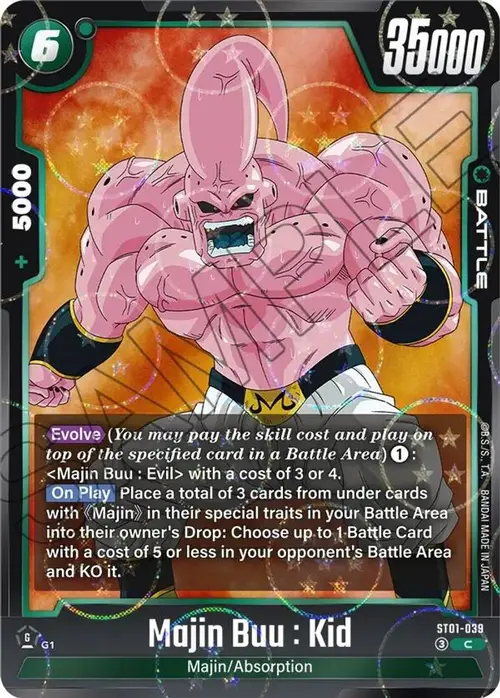 Majin Buu : Kid - ST01-039 (Dragon Ball Pattern) card art