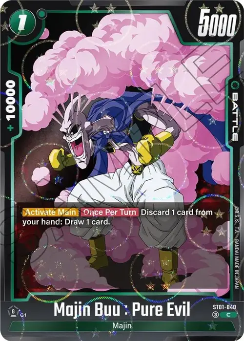 Majin Buu : Pure Evil - ST01-040 (Dragon Ball Pattern) card art
