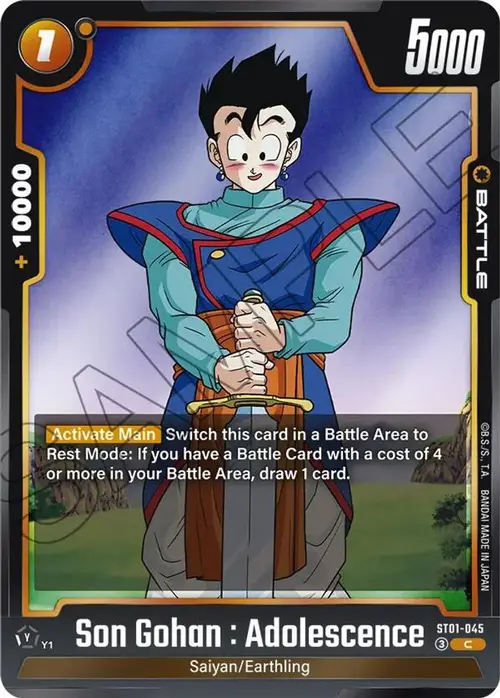 Son Gohan : Adolescence - ST01-045 card art