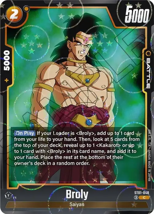 Broly - ST01-048 (Dragon Ball Pattern) card art