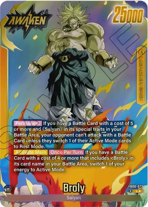 Broly - FB08-073 (Alternate Art) card art