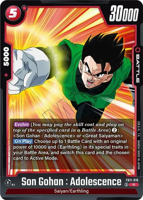 Son Gohan : Adolescence - FB11-016 card art