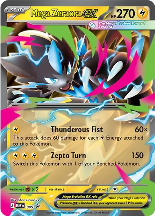 Mega Zeraora ex - 089 card art