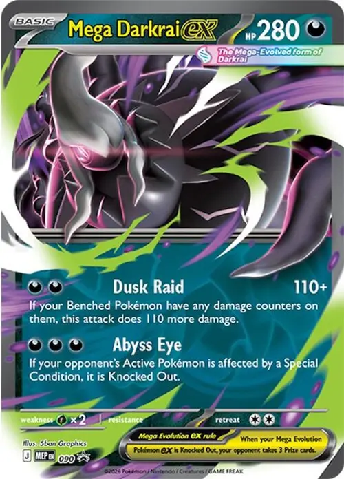 Mega Darkrai ex - 090 card art