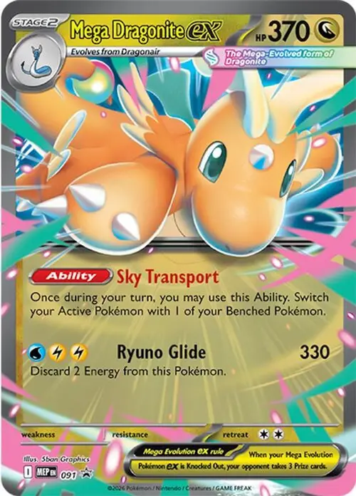 Mega Dragonite ex - 091 card art