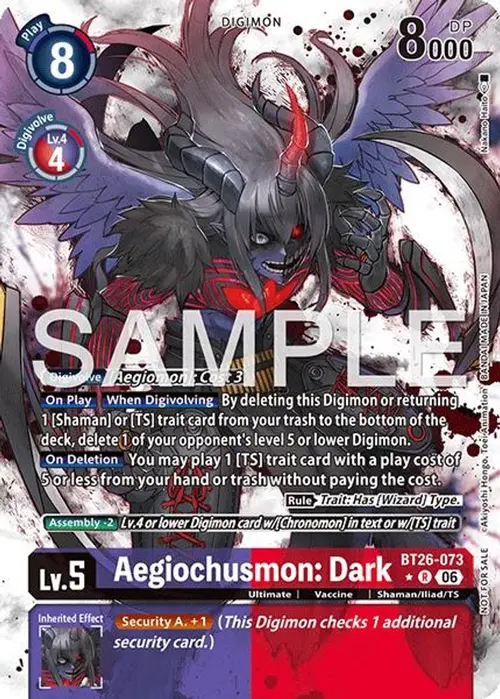 Aegiochusmon: Dark (Alternate Art) card art