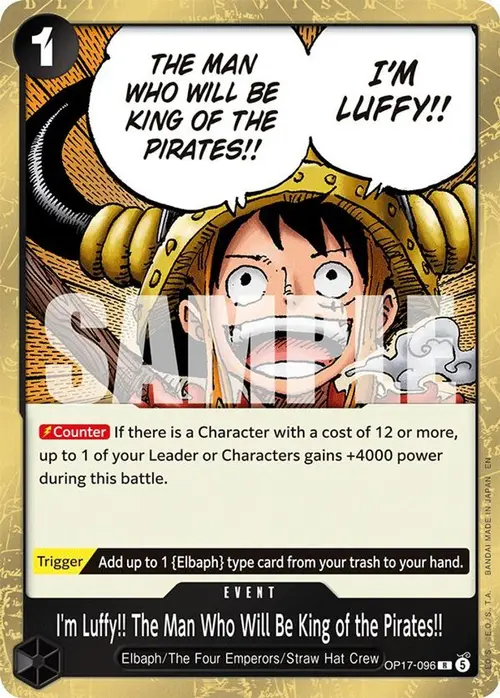 I'm Luffy!! The Man Who Will Be King of the Pirates!! card art