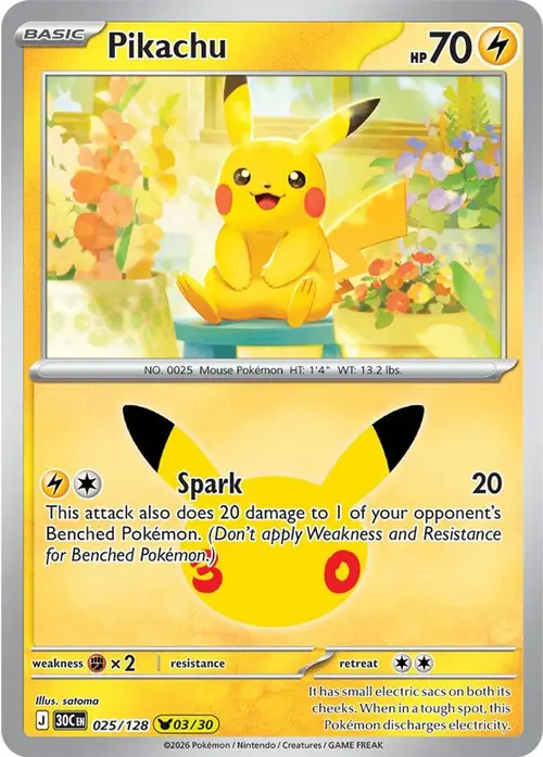 Pikachu - 025/128 card art