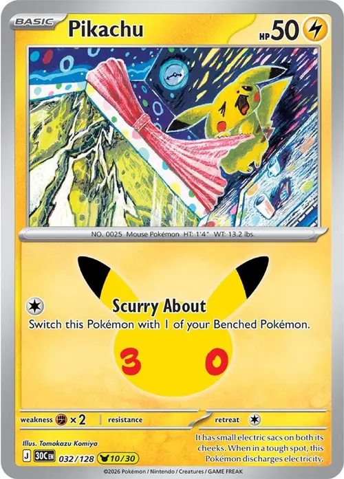 Pikachu - 032/128 card art