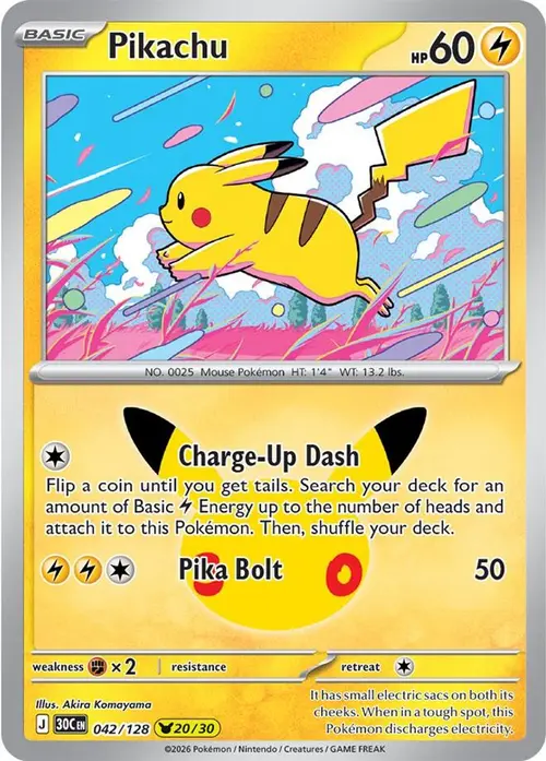 Pikachu - 042/128 card art