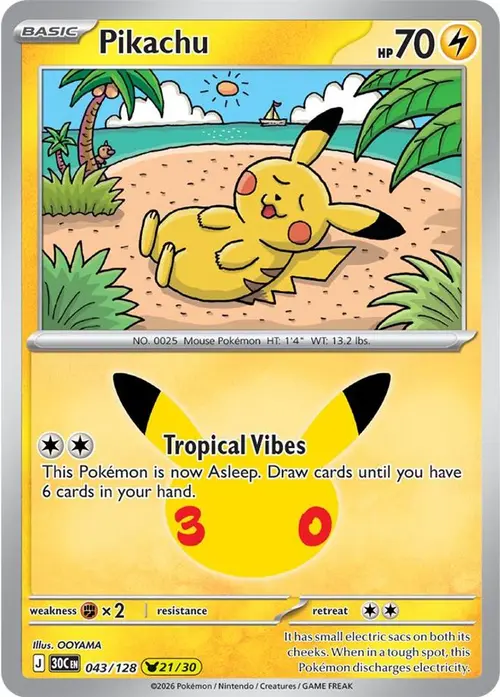Pikachu - 043/128 card art