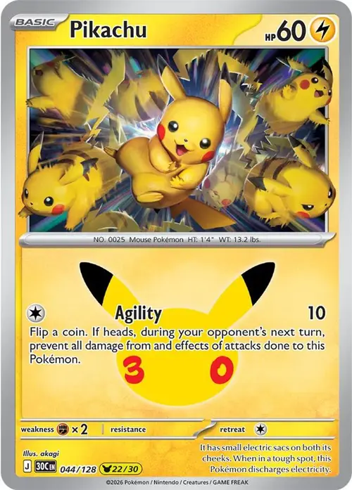 Pikachu - 044/128 card art