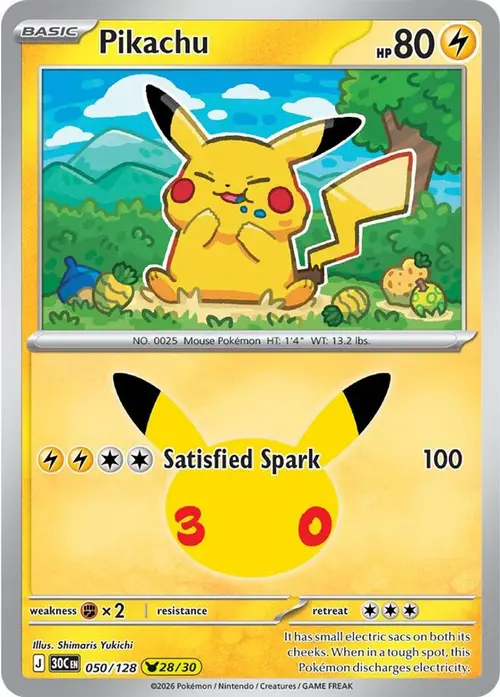 Pikachu - 050/128 card art