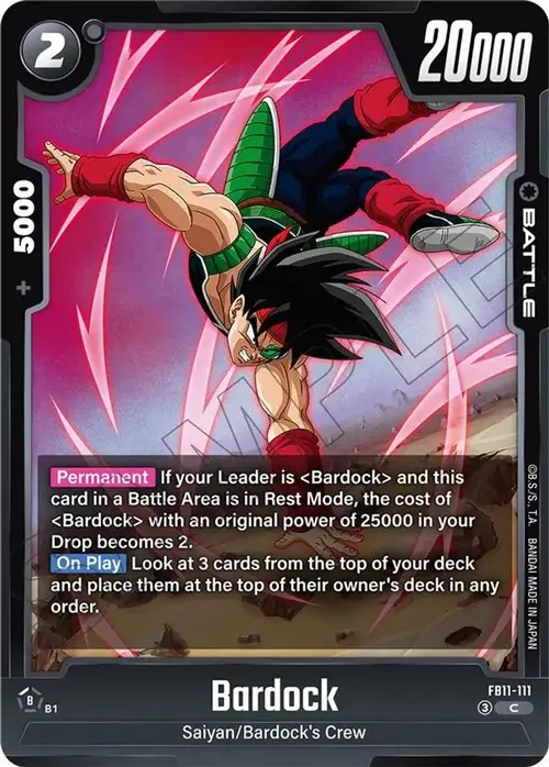 Bardock - FB11-111 card art