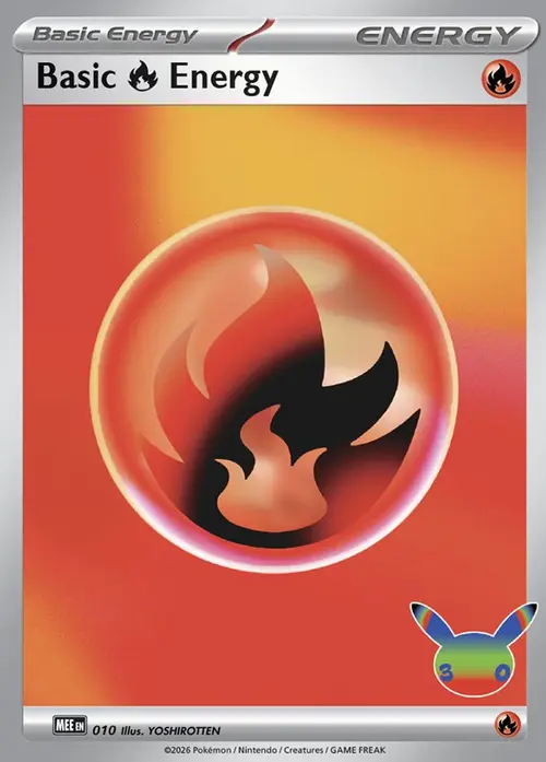 Basic Fire Energy - 010 (30th Celebration) card art