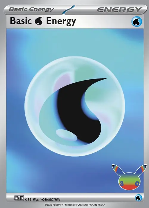 Basic Water Energy - 011 (30th Celebration) card art