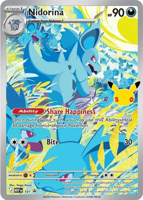 Nidorina - 101 (30th Celebration) card art