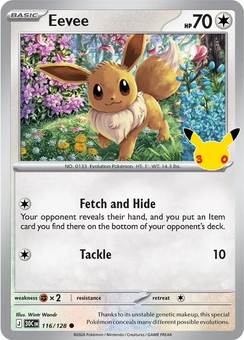 Eevee - 116/128 card art