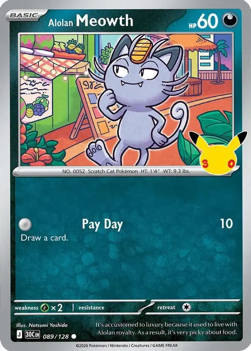 Alolan Meowth - 089/128 card art