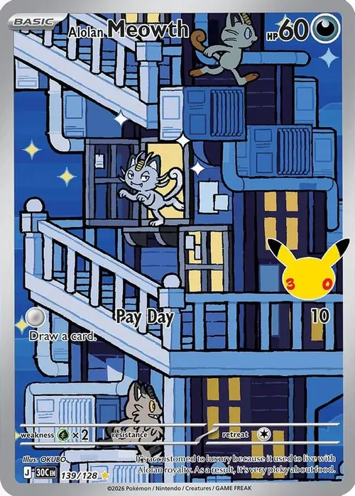 Alolan Meowth - 139/128 card art