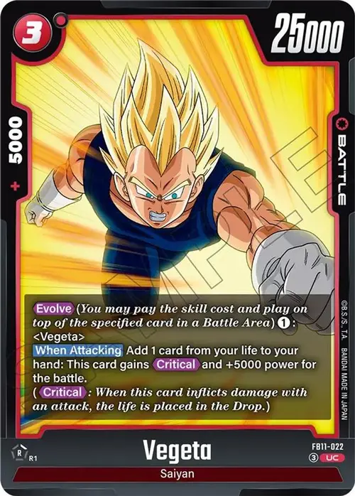 Vegeta - FB11-022 card art
