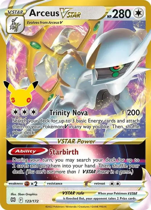 Arceus VSTAR card art