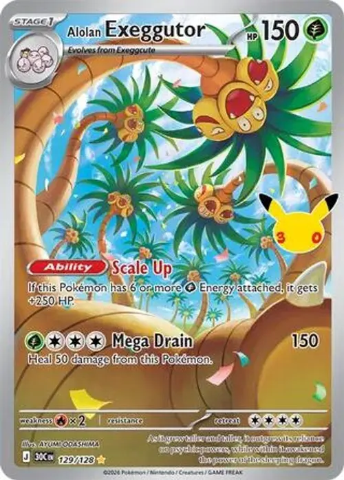 Alolan Exeggutor - 129/128 card art