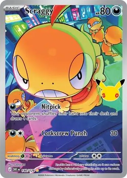 Scraggy - 140/128 card art