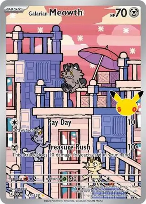 Galarian Meowth - 141/128 card art