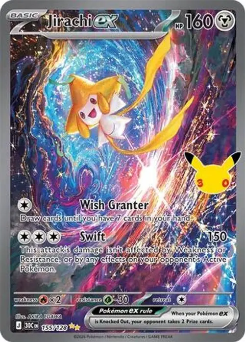 Jirachi ex - 155/128 card art