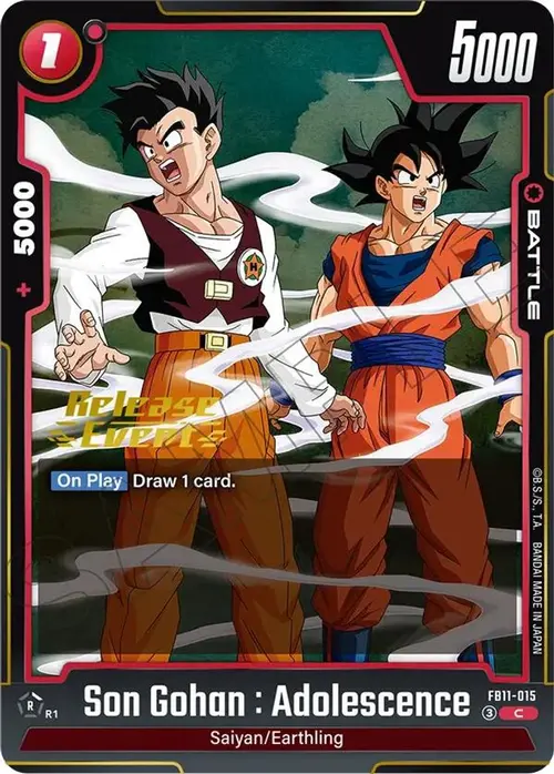 Son Gohan : Adolescence - FB11-015 card art
